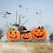 Glitzhome® 3.3ft. Halloween Lighted Metal Stacked Jack-O-Lantern Yard Stake Set